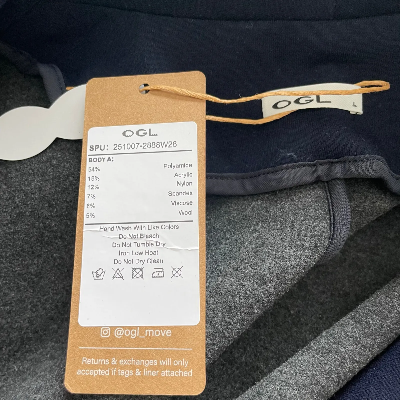 OGL Jacket Shawl Collar Open Front Size Large NO BELT Blue - Image 7