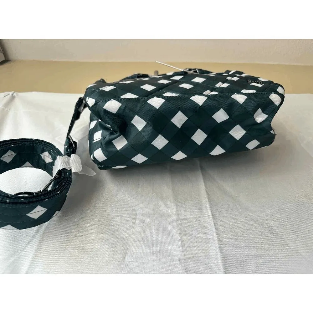 Lug Jitterbug Crossbody Bag in Gingham Evergreen Black - Image 4