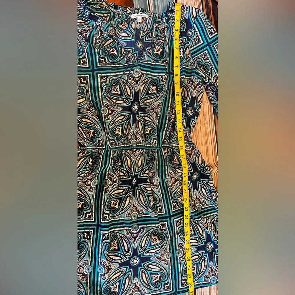 Charlotte Russe 3/4  Sleeve Paisley Print Dress Size Medium - Image 5