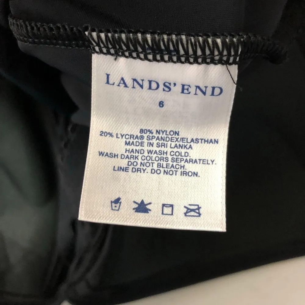 Lands End Swim Tankini Top Molded Cups V Neck 6 - Image 4