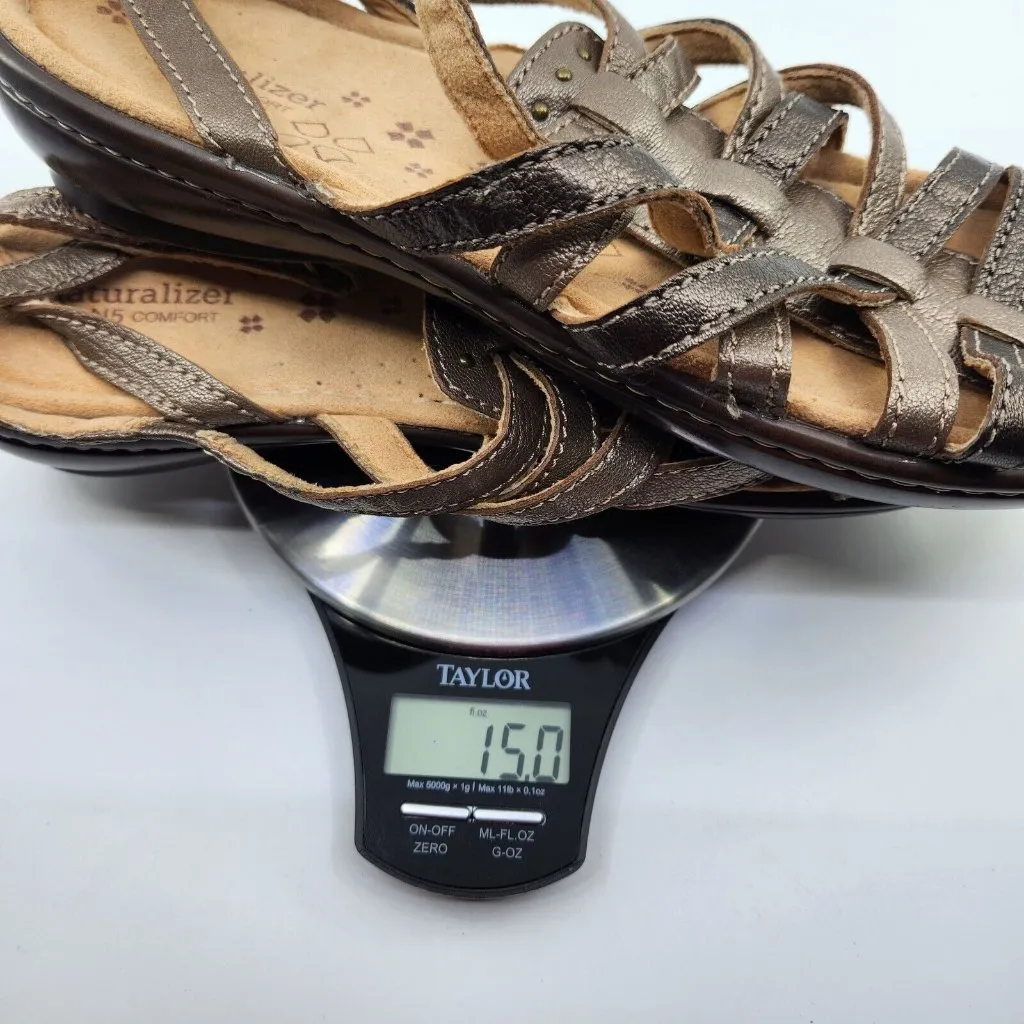 Naturalizer Jamboree N5 Comfort Womens Leather Sandals Gladiator Flats Size 10 - Image 11