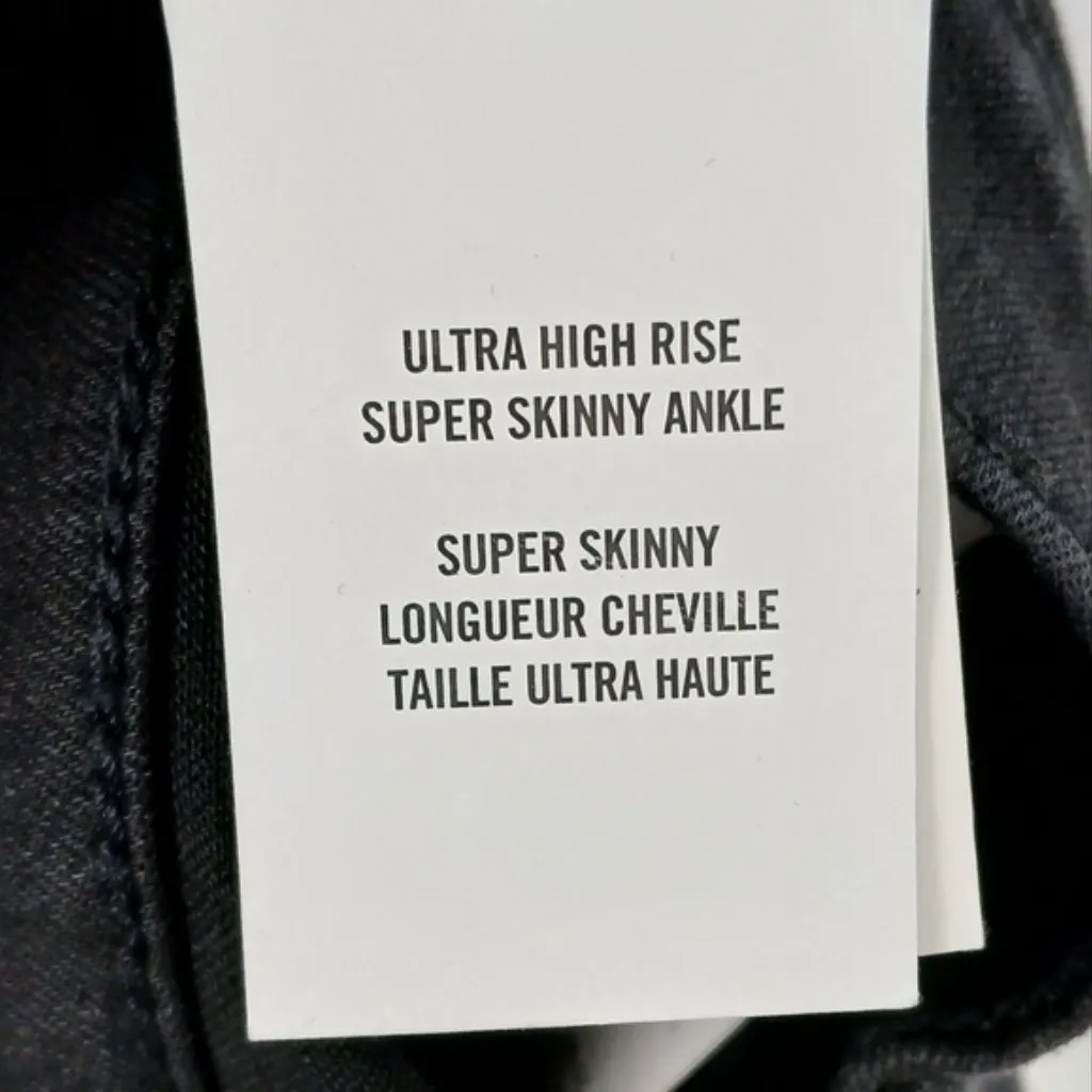 NWT Abercrombie & Fitch Ultra High Rise Super Skinny Ankle Jean Size 24 - Image 5