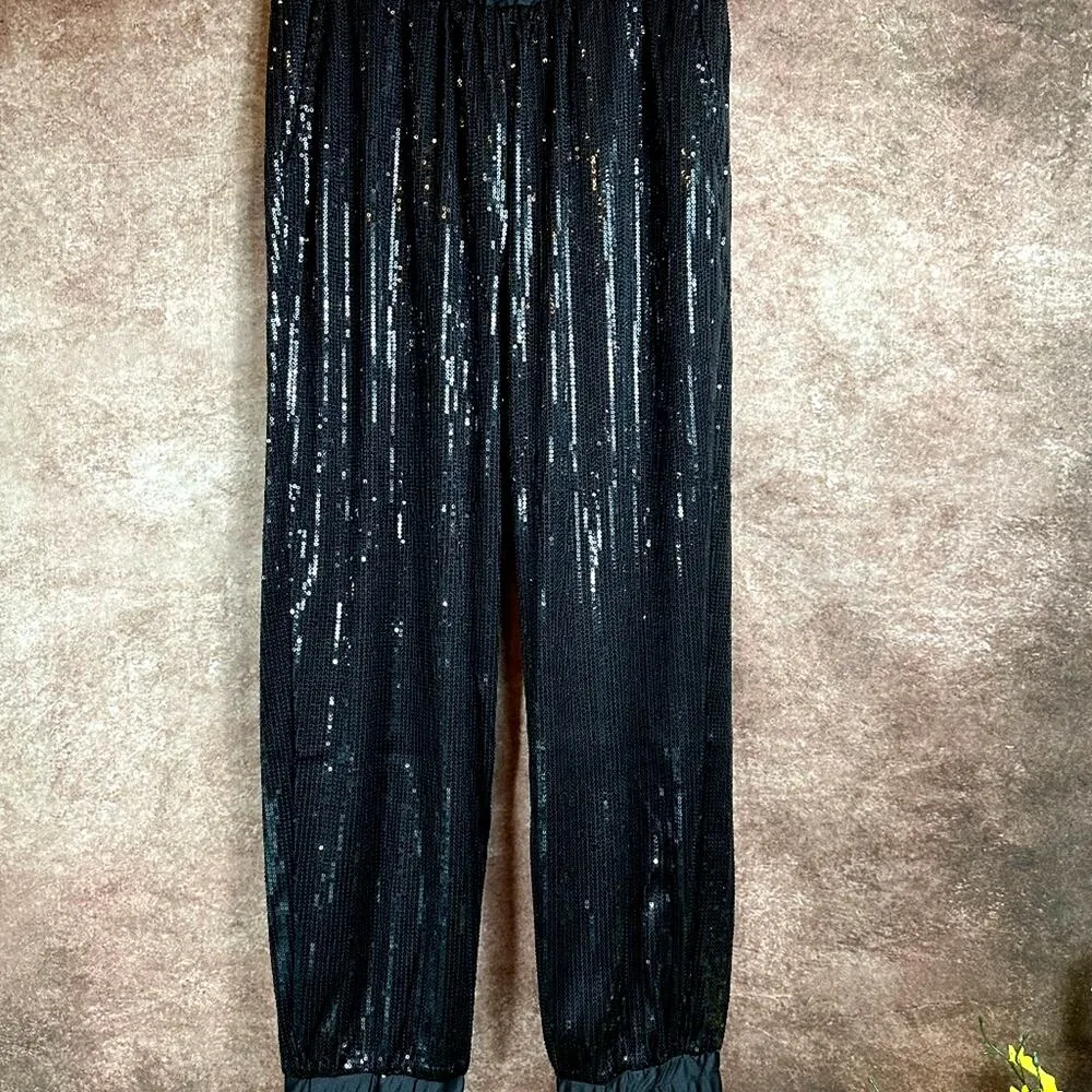 Shavonne Dorsey Sequin Jogger Black M Size M - Image 9