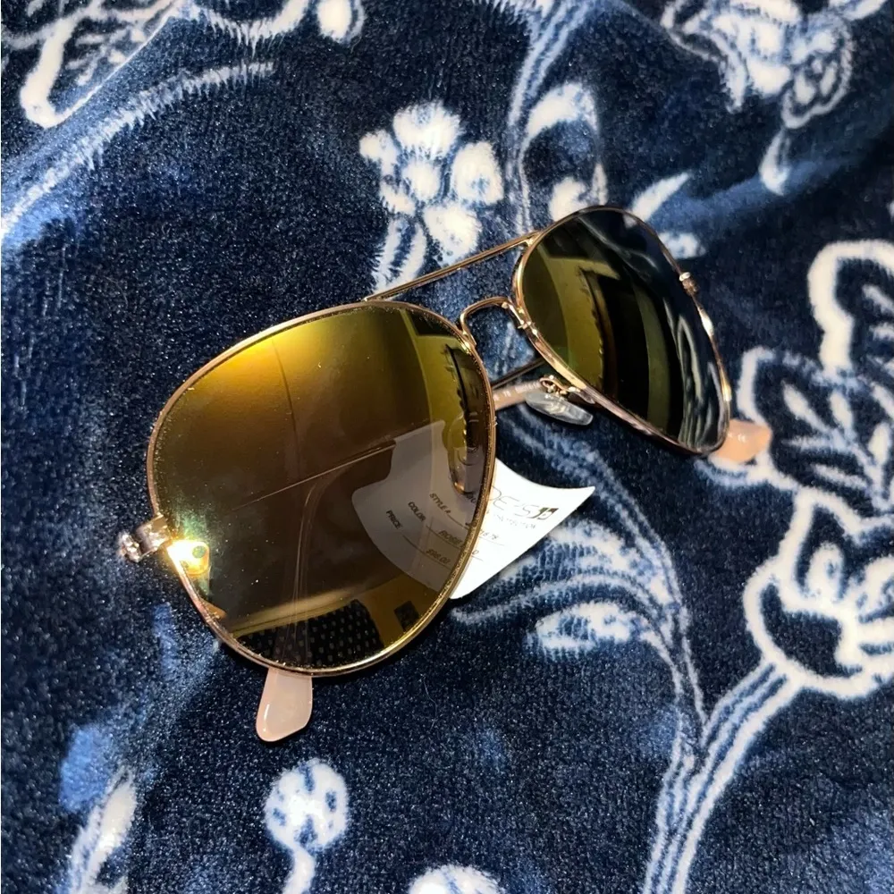 NWT! Joes Jeans Womens Aviator Sunglasses 6016 100% UVP Rose Gold - Image 7