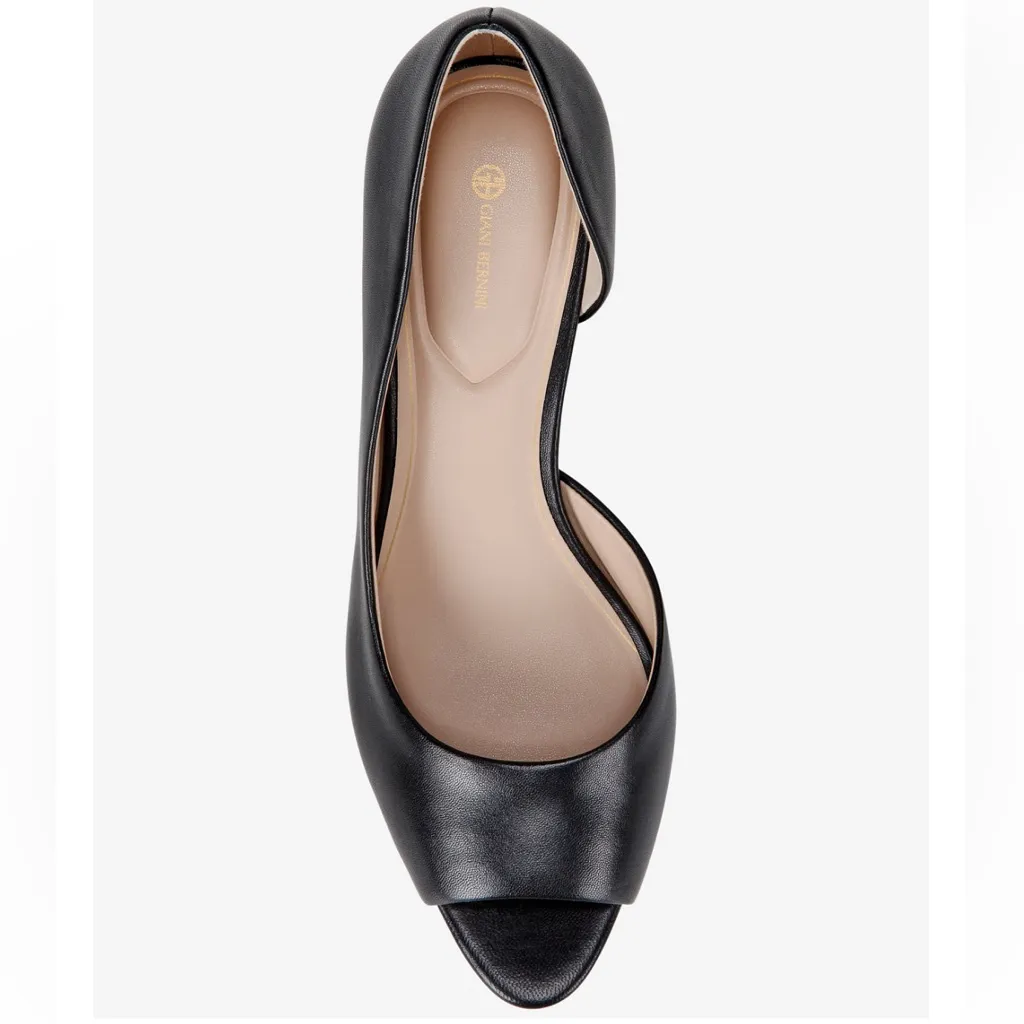 Giani Bernini Women's Valorr Peep Toe d'Orsay Leather Pumps- Size 6.5 - Image 4