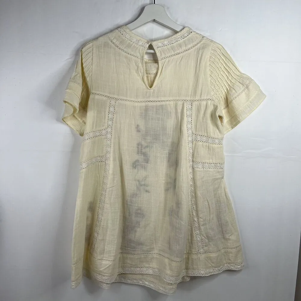 Goodnight Macaroon Size S Dress Perfectly Victorian Floral Embroidered Mini Boho - Image 9