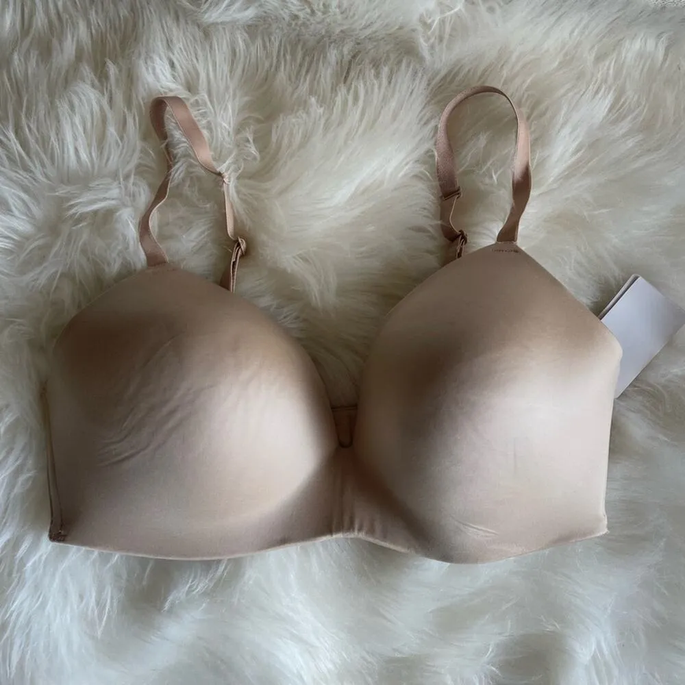 b’tempt’d by Wacoal NWT wireless plunge tshirt bra Nude Basic 32DD Light Lined - Image 2