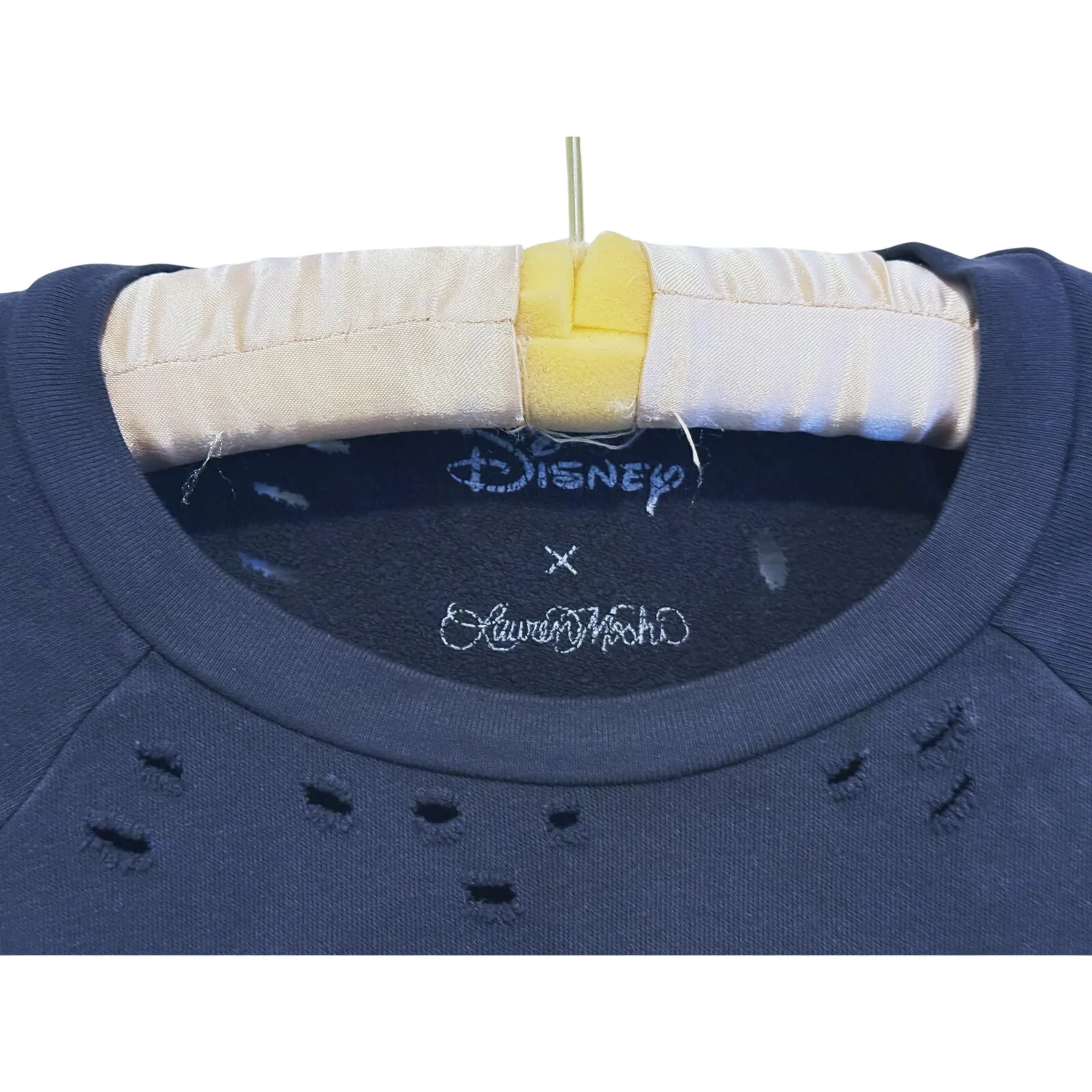 Lauren Moshi x Disney Couture Distressed Donald Duck Sweatshirt Black Small RARE - Image 7