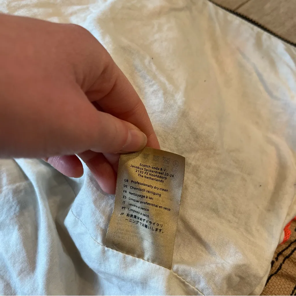 NEW Maison Scotch & Soda Nomade Cotton Striped Bomber Jacket Size 3 (8-10) - Image 2