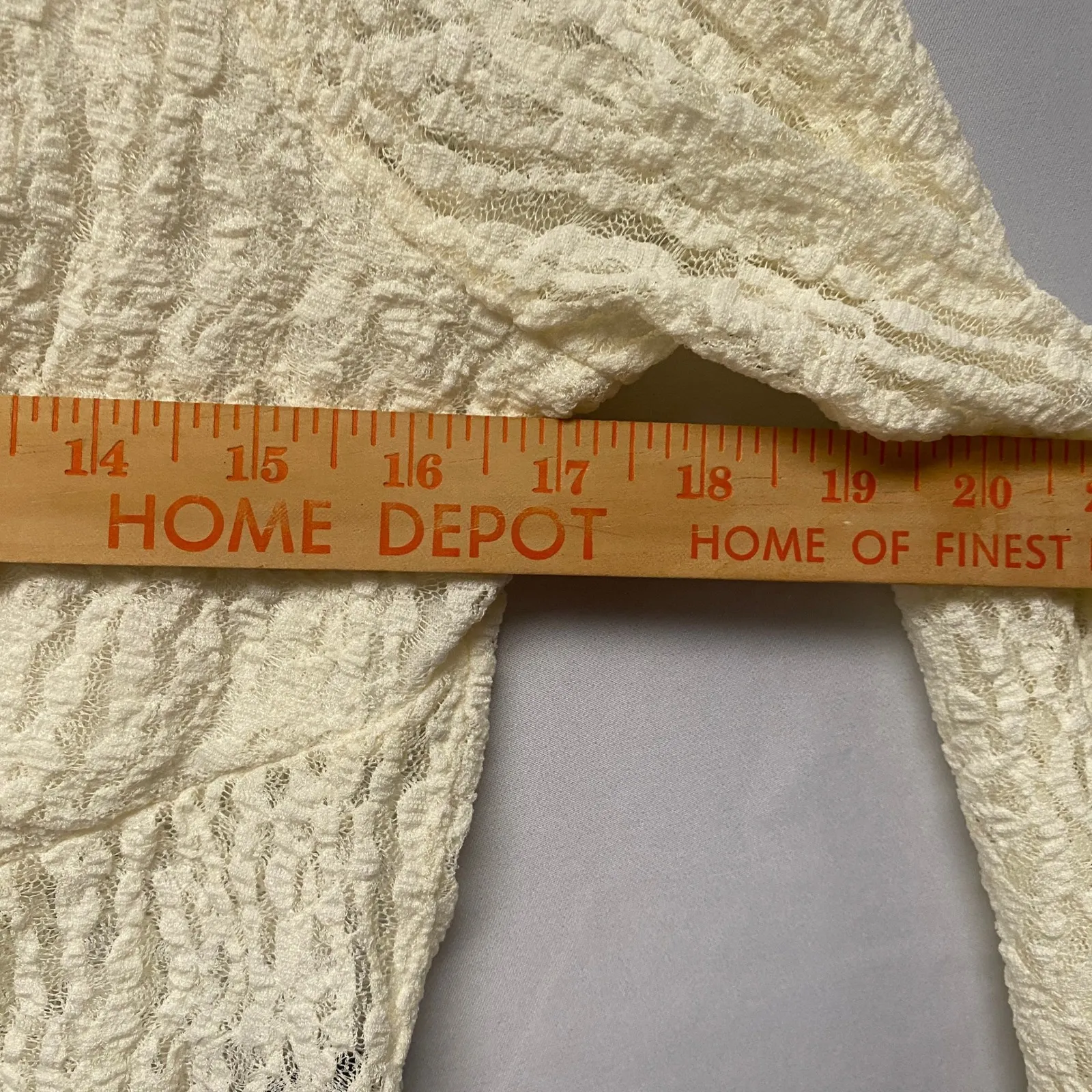 Sugar Kiss Babydoll Lace Crop Top Long Sleeve Cream XL Cottage Fairy Coquette Yellow - Image 7