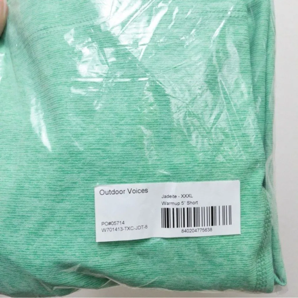 NWT Outdoor Voices Warmup 5" Biker Short XXXL Jadeite Green Workout High Waisted - Image 7