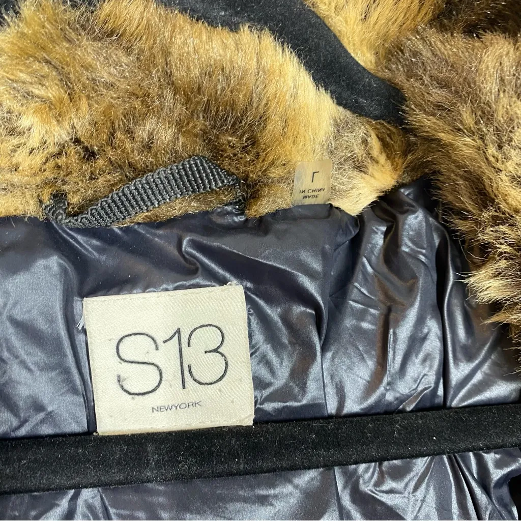 SAM S13 Women's Uptown Long Down Puffer Coat in black size large winter ski fall - Image 4