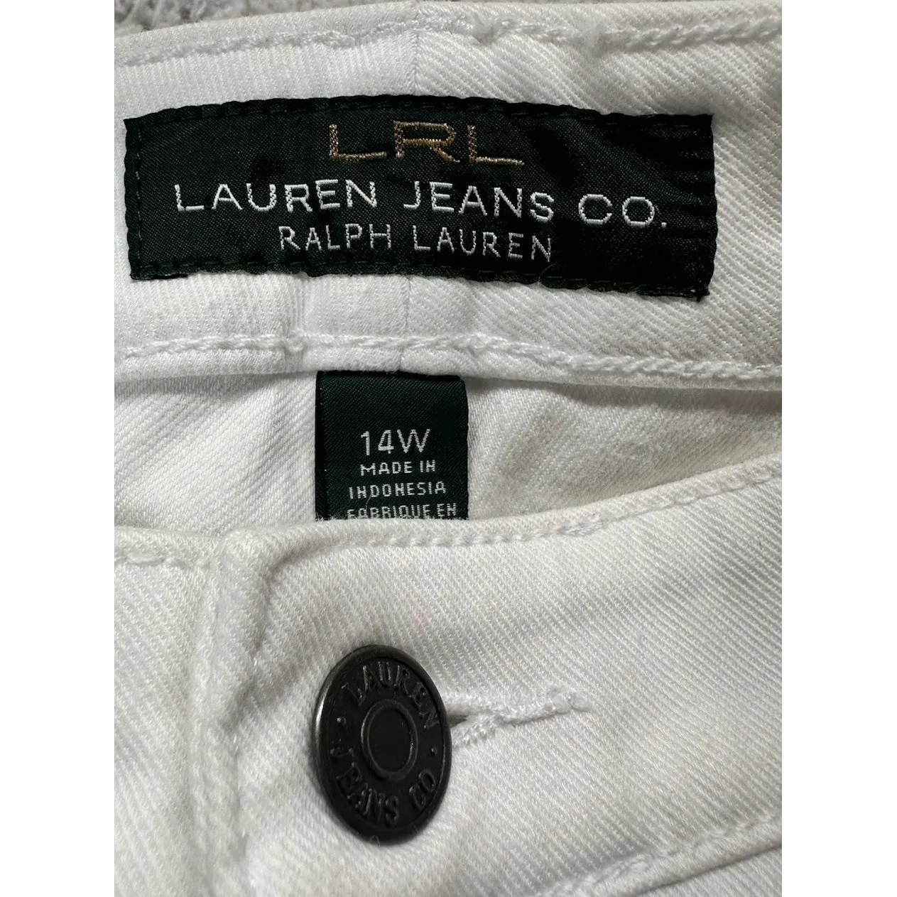 Lauren Ralph‎ Lauren Jeans Classic Straight Crop 14W White Designer Luxury - Image 2