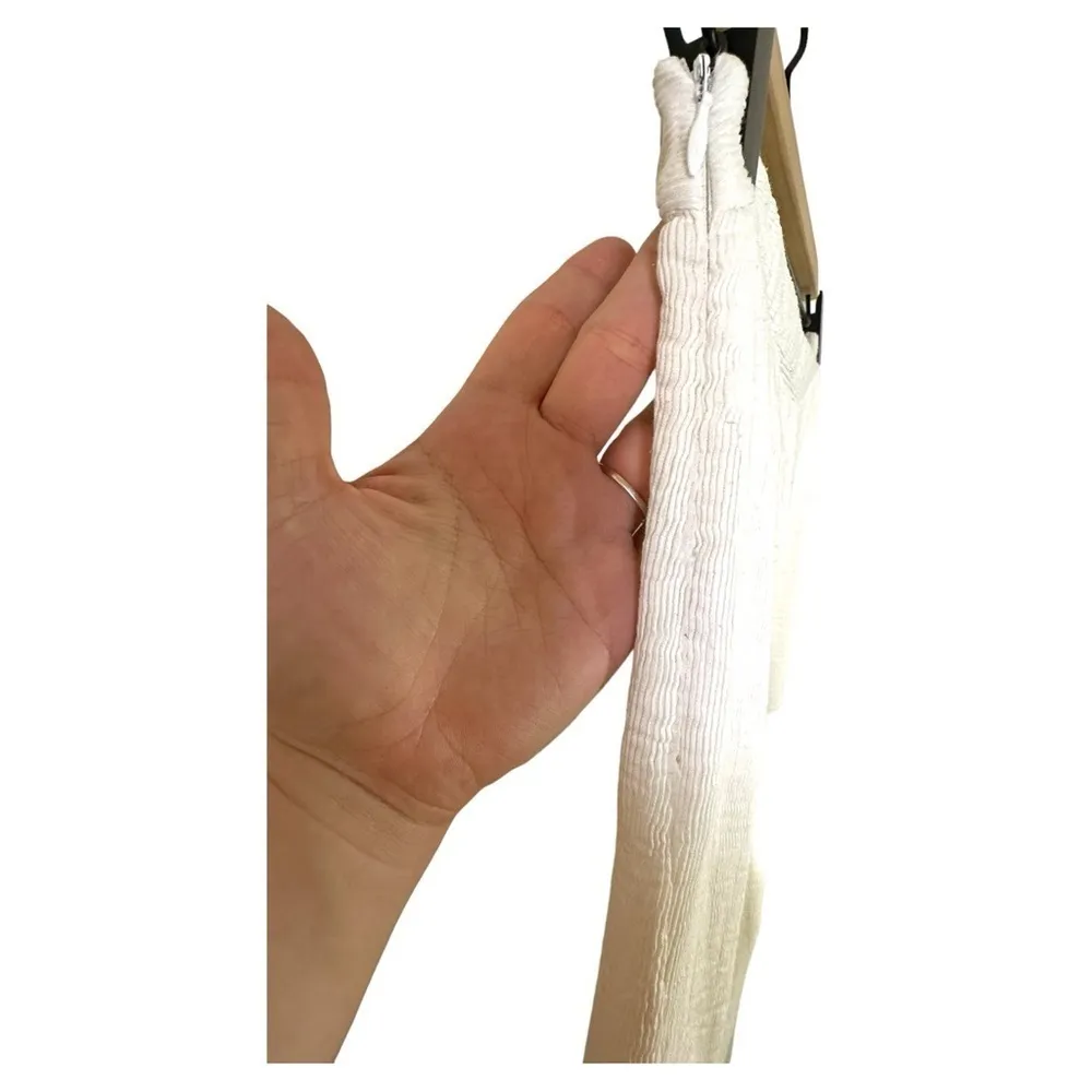 Lulus Pants Womens M Gauze Crinkle Wide Leg Dress Boho 3.0 High Waist Lined - Image 3