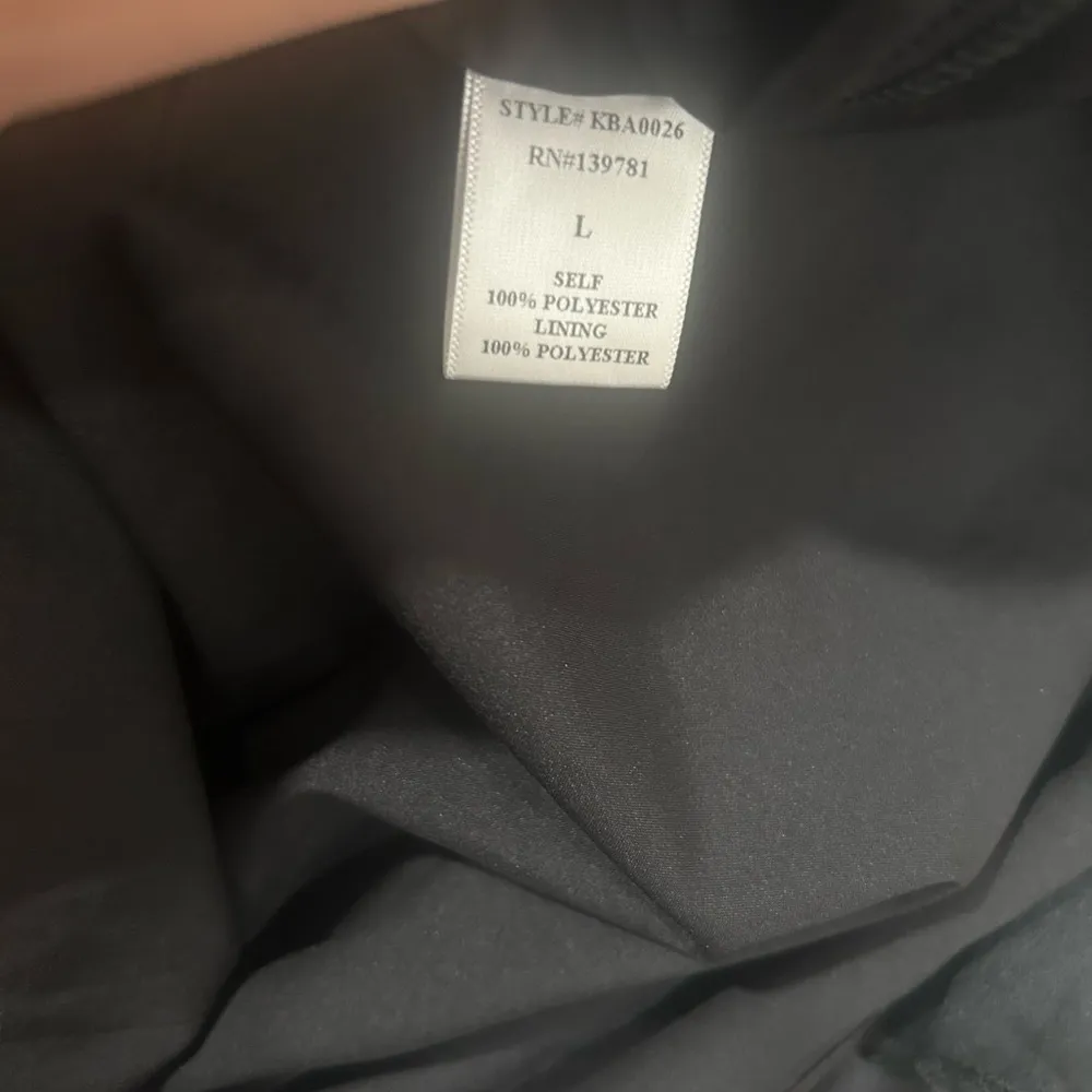 ALPHA & OMEGA Black Floral Embroidered Ruffled Chiffon Tier Babydoll Dress LARGE - Image 4