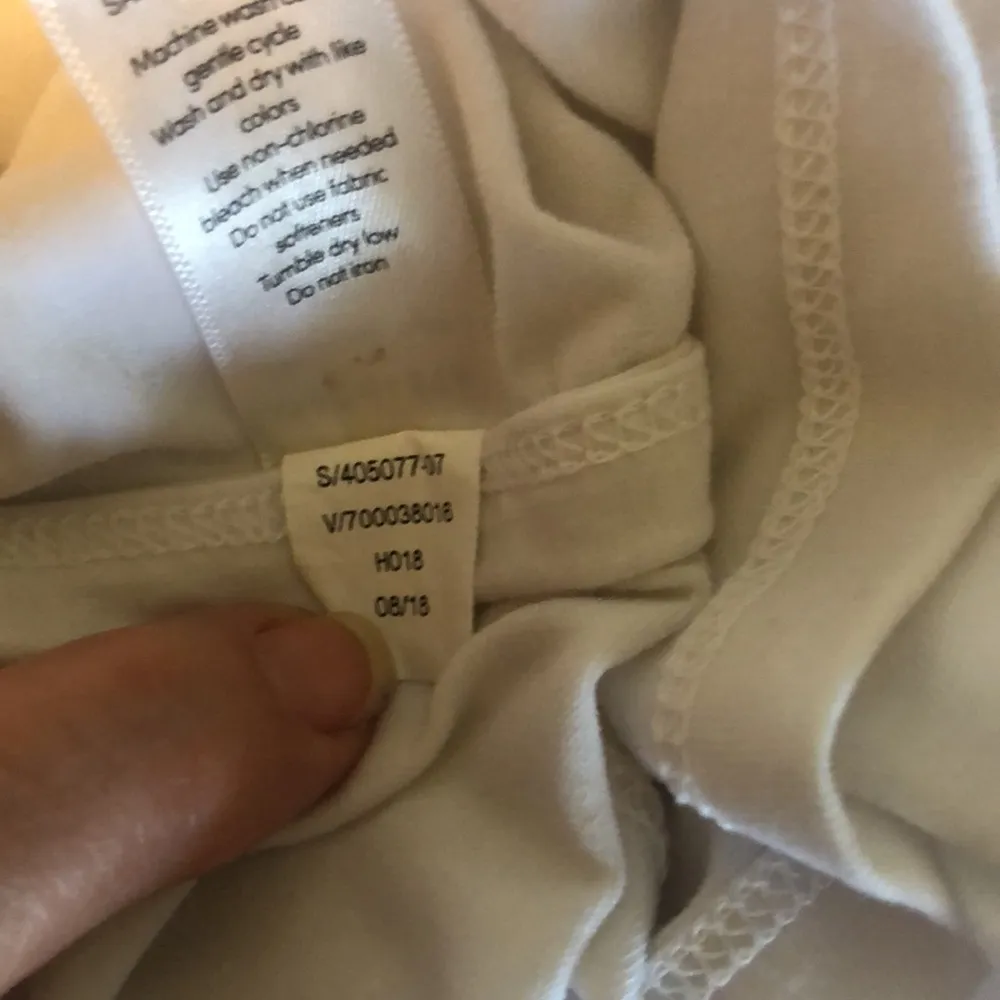 Athleta Essence Hooded Cowl Neck Long Sleeve Tunic Sz. White ThumbHoles Running - Image 7