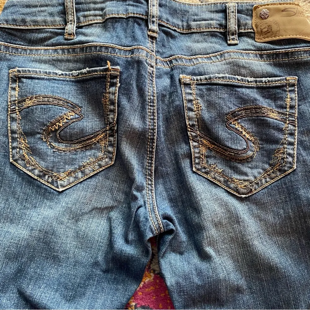 Silver Jeans Co. Tuesday Capri Women's W30 Blue Low Rise Denim Jeans 30x25.5 - Image 4