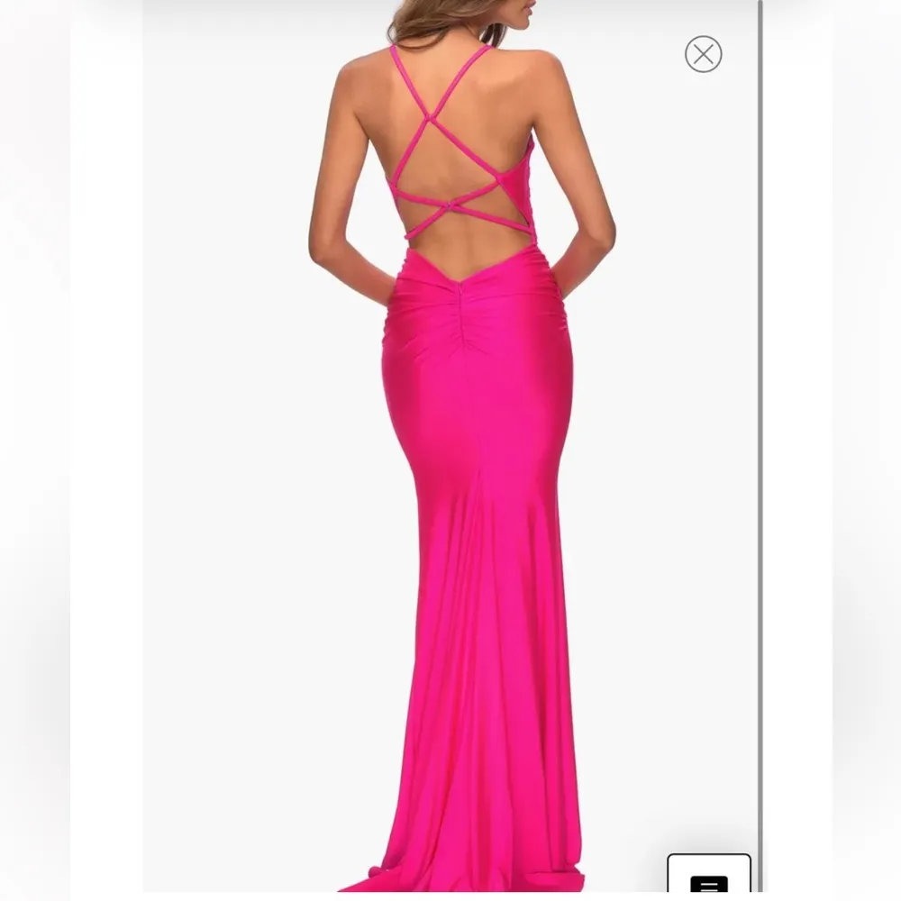 La Femme trumpet gown strappy back prom dress - Image 2