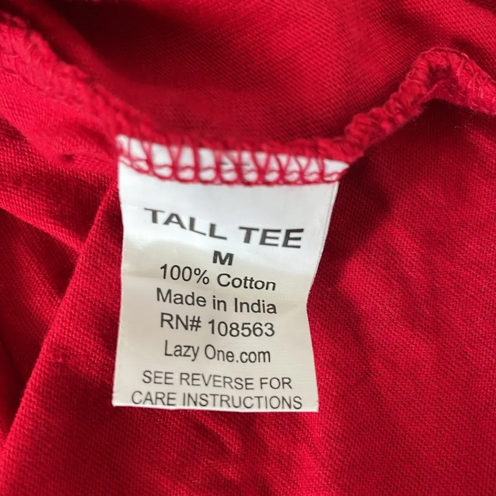 Lazy One sleep shirt Red Size M - Image 5