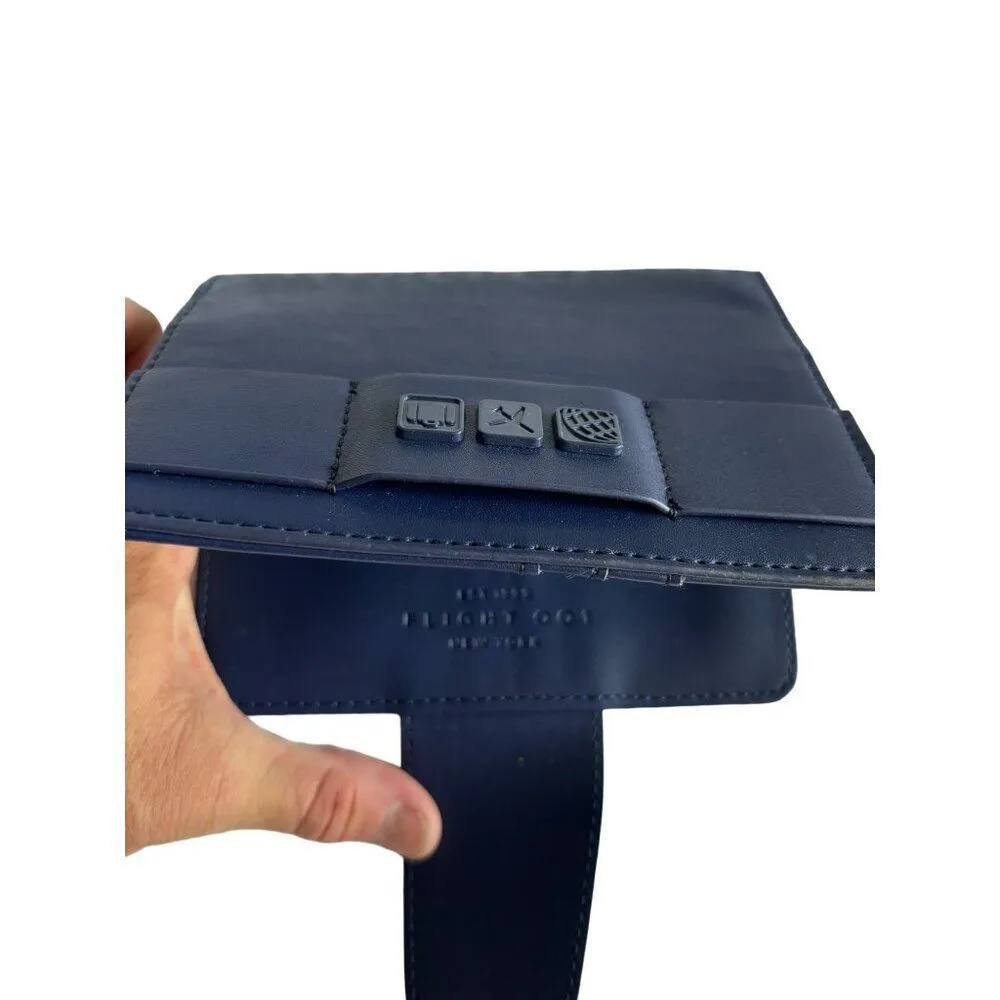 Flight 001 Blue Leather Travel passport Wallet With Snap Closure & Card Slots Blue - Image 4