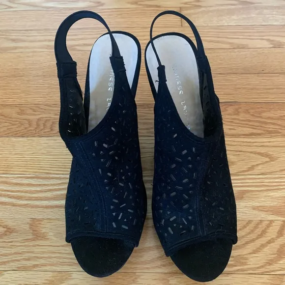 platform suede wedges Size 9.5 - Image 2