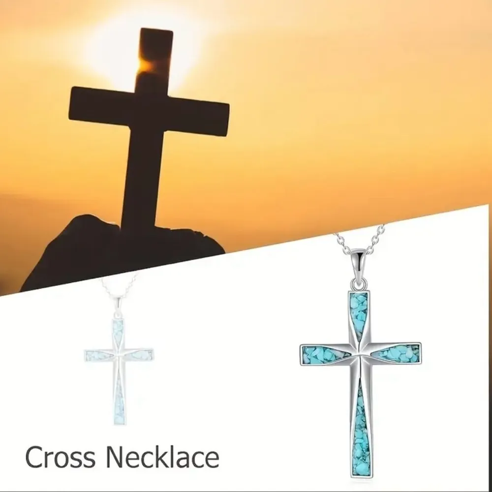 Fancy Cross Necklace NWT Silver - Image 9