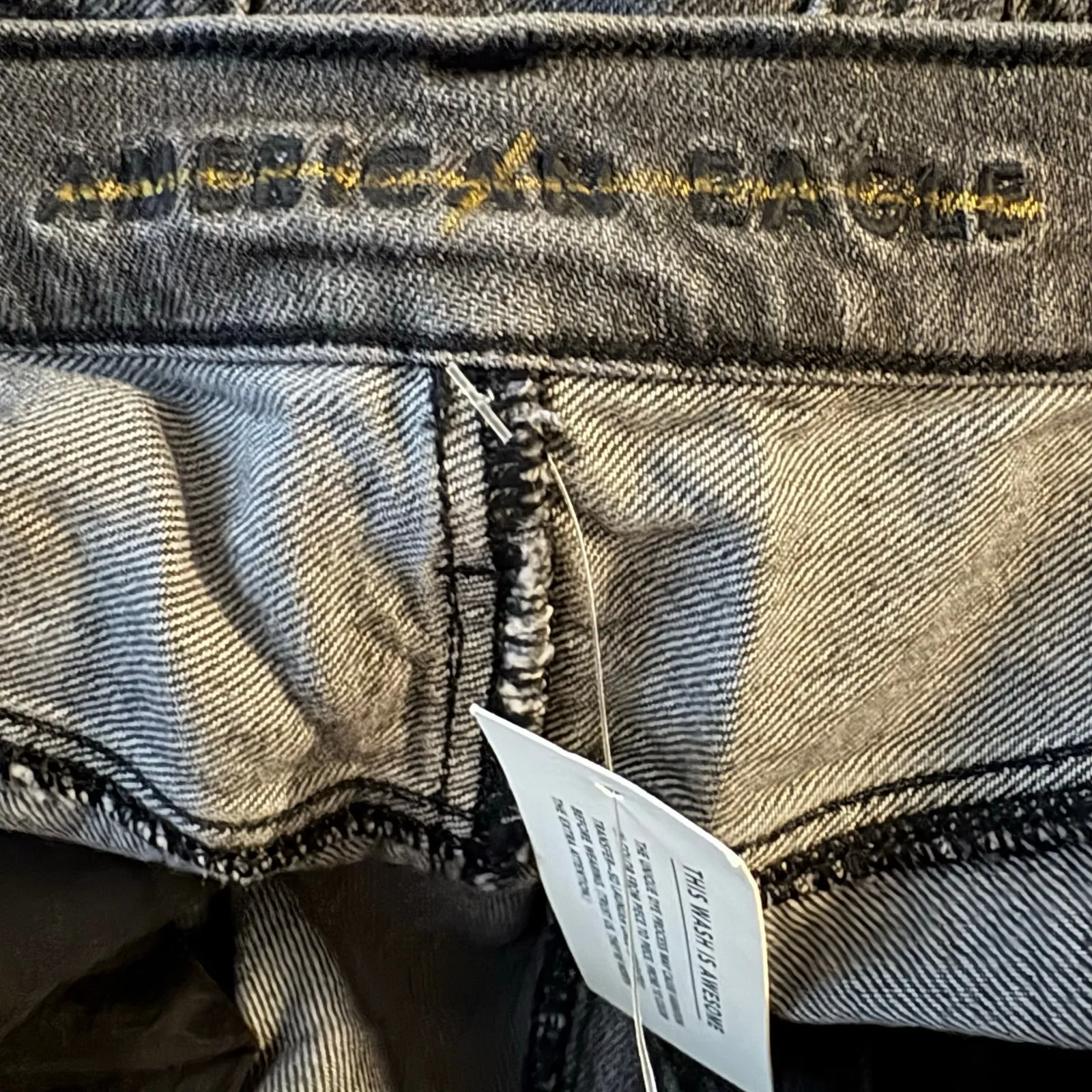 American Eagle AE ‘90s Bootcut Jean 12 Regular Women’s Black Wash 3879 - Image 4