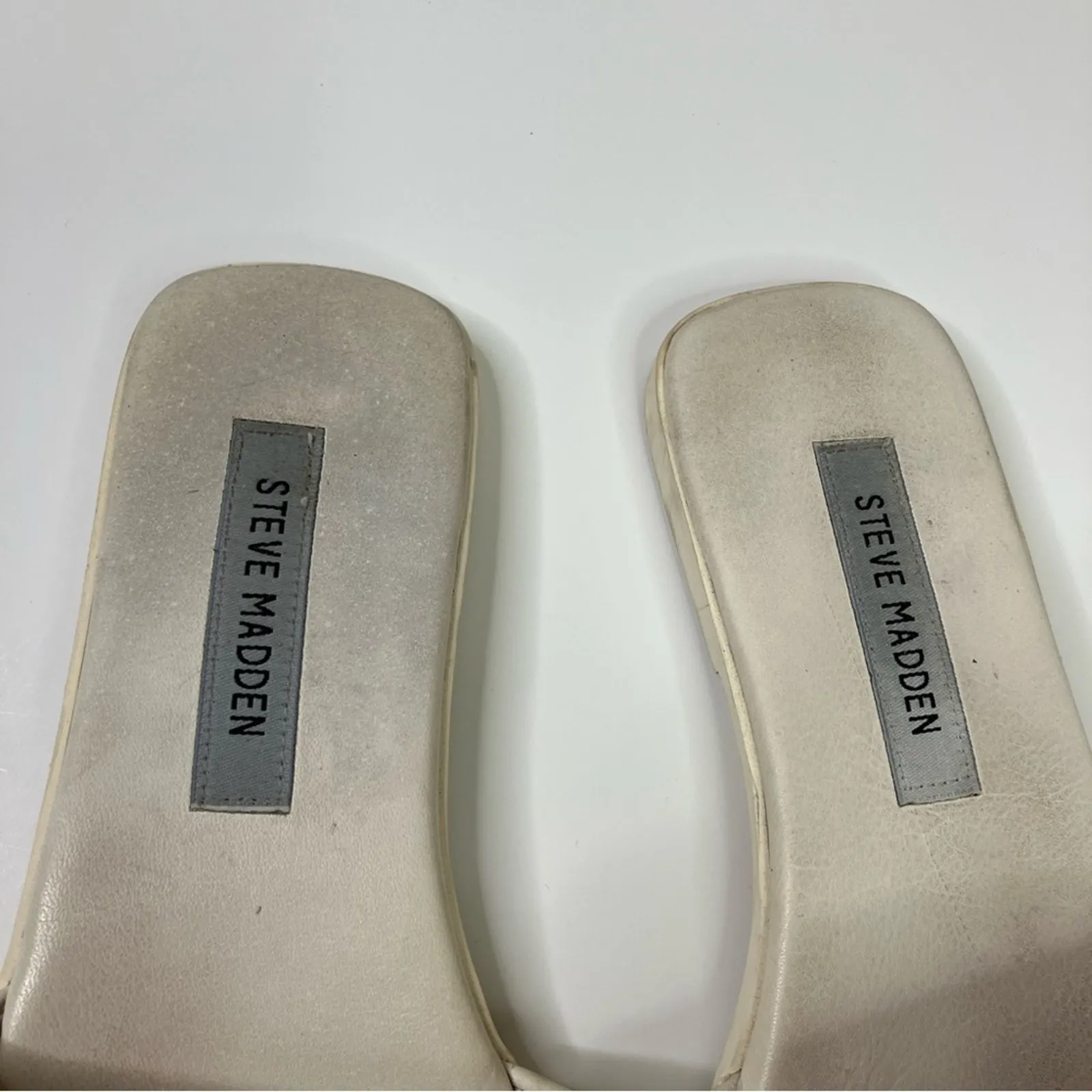 Steve Madden | Laverne Off-White Studded Slide Sandals Womens 38 - Image 4