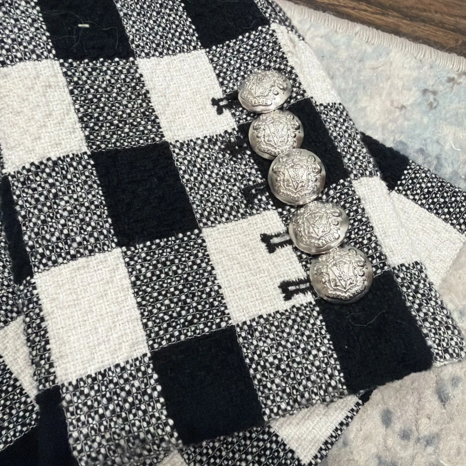 Veronica Beard Miller Black/White Check Dickey Blazer Jacket sz 2 - Image 2