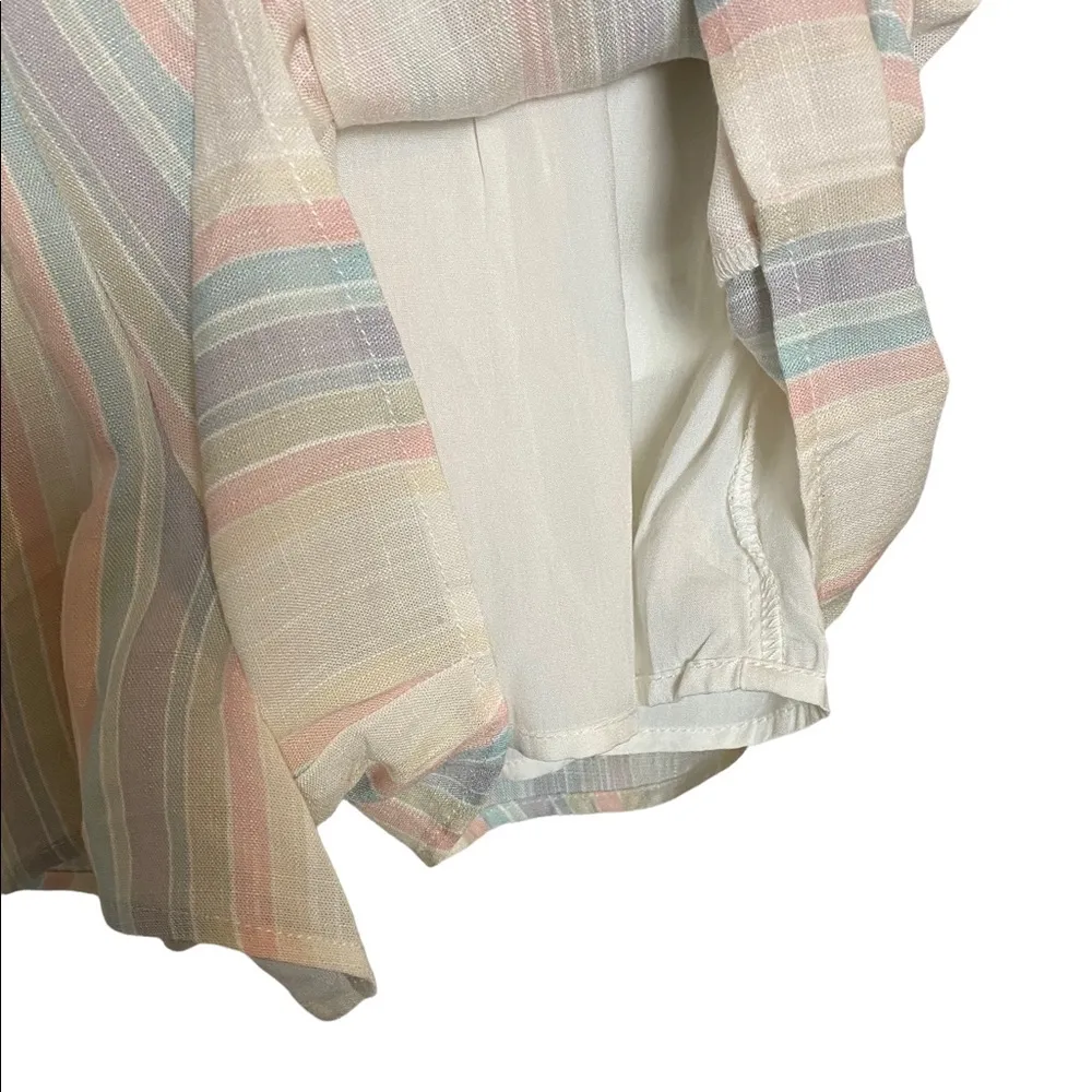 Vici Collection x Fate Pastel Stripe Front Tie Romper Womens Small - Image 7