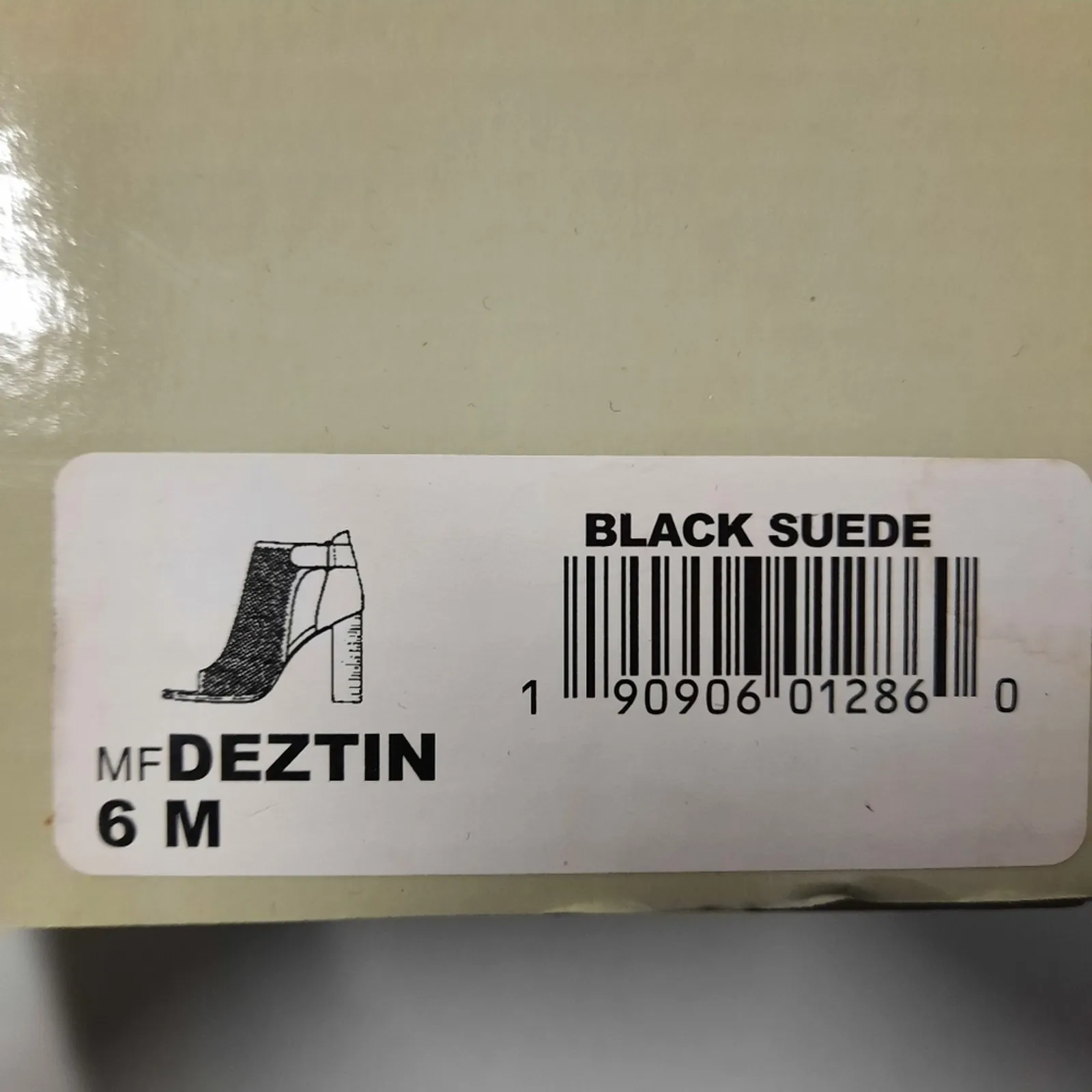 Marc Fisher Deztin Chunky Heel Suede Shoes Women's 6M Black Open Toe Sandals - Image 10