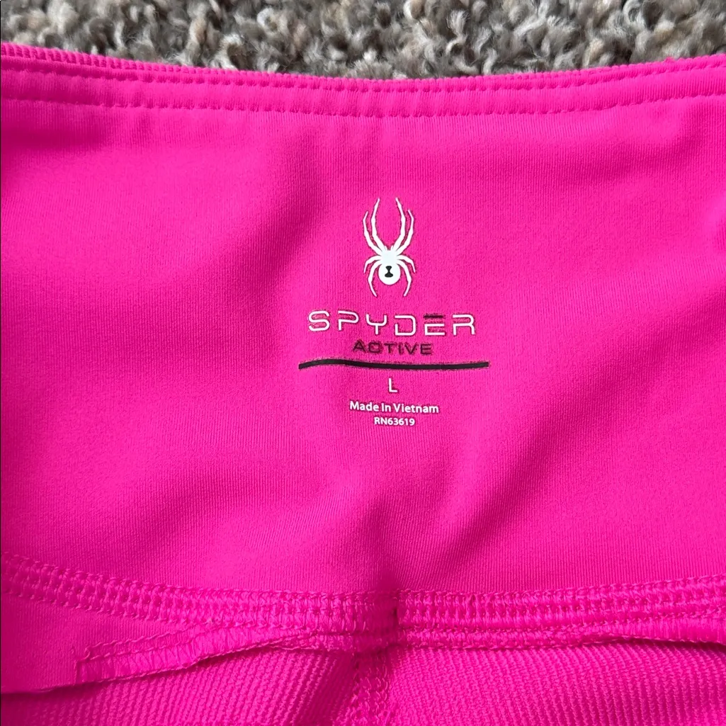 Spyder Vibrant Pink Bike Shorts - Image 2