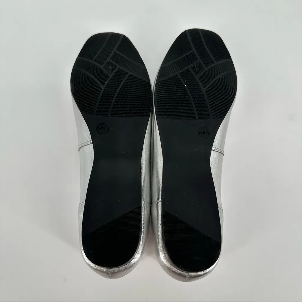 Array Freedom Leather Flats size 7.5 Metallic Slip - Image 11