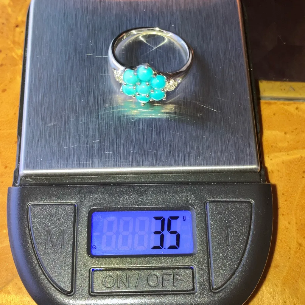 Sleeping Beauty Turquoise Sterling Silver Ring Size 9.75 Blue - Image 10