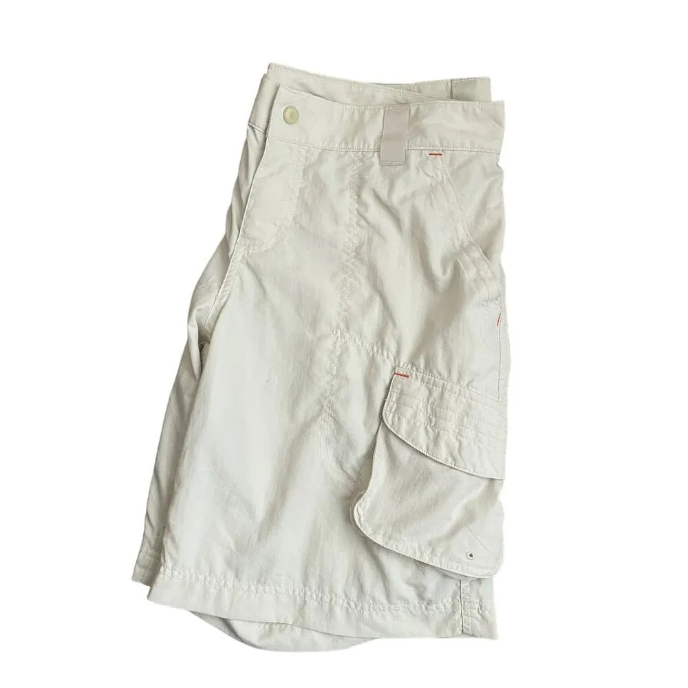 Columbia Women Nylon Shorts 14 Ivory Lightweight Hiking Camping Outdoor Basics - Image 10