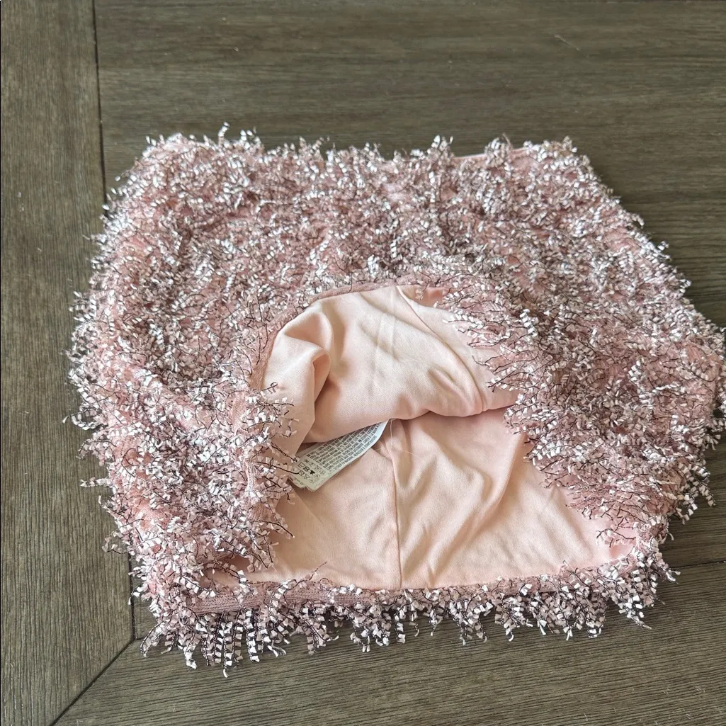 Endless Rose Shaggy Pink Mini Skirt - Image 9