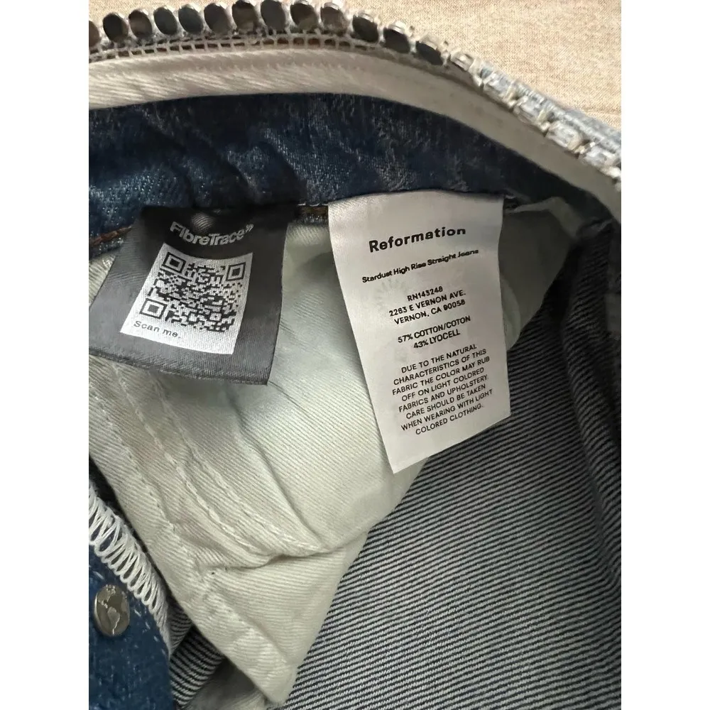 Stardust Straight Leg High Rise Jeans Medium wash - Image 10