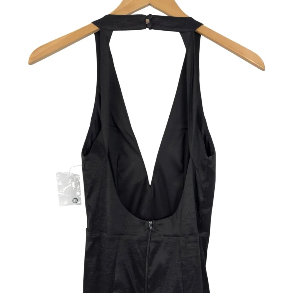 Windsor Black V-Neck Sleeveless Formal Halter Gown Maxi Dress Size Small - Image 7