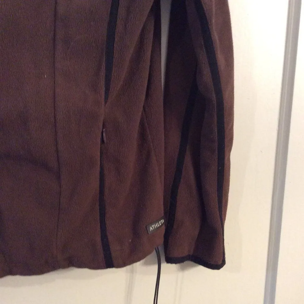 Athleta Brown Medium M women's zip up jacket stretch athleisure workout - Image 3