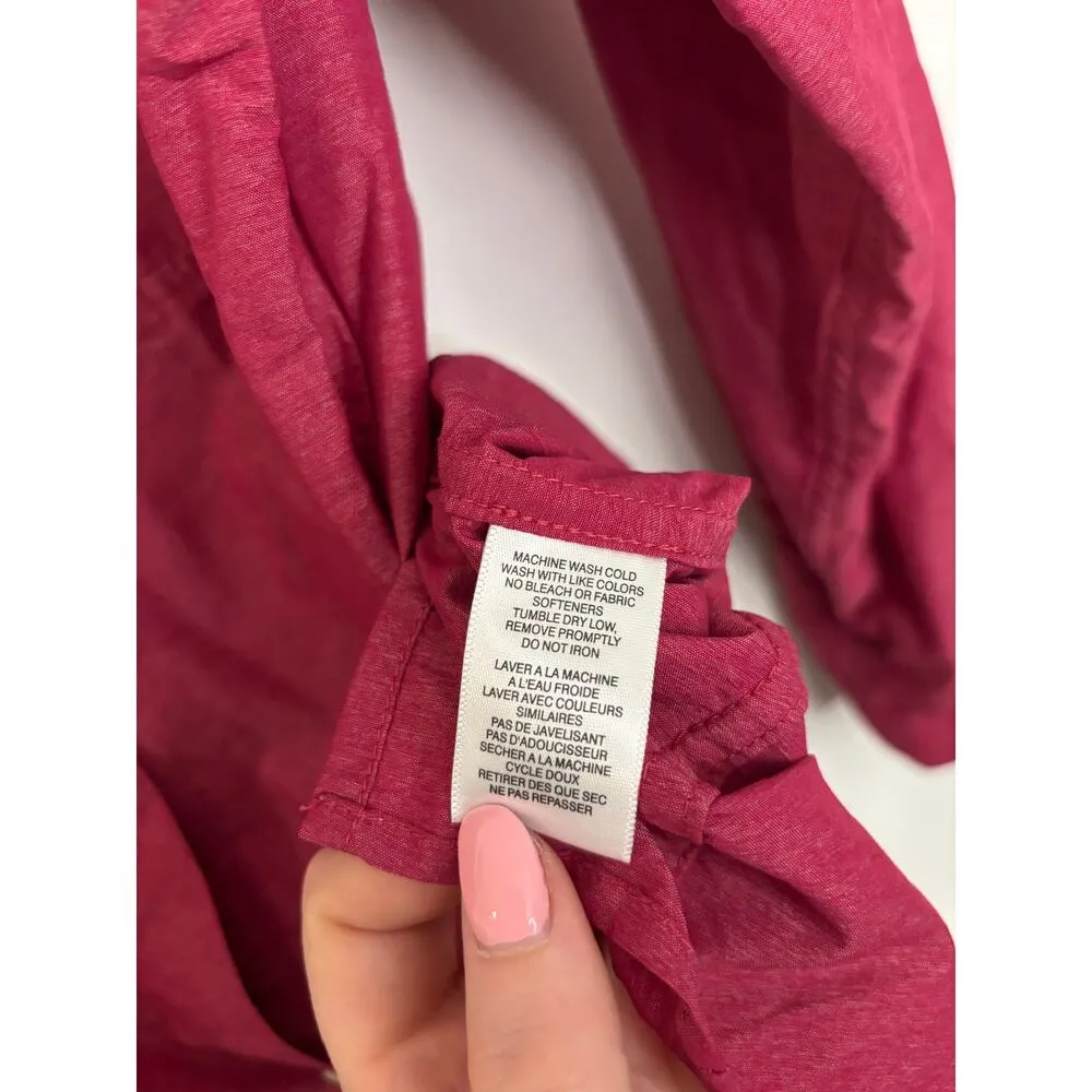 Exofficio Shirt Womens Small Dryflylite Long Sleeve Pink Vented Hiking Fishing - Image 4