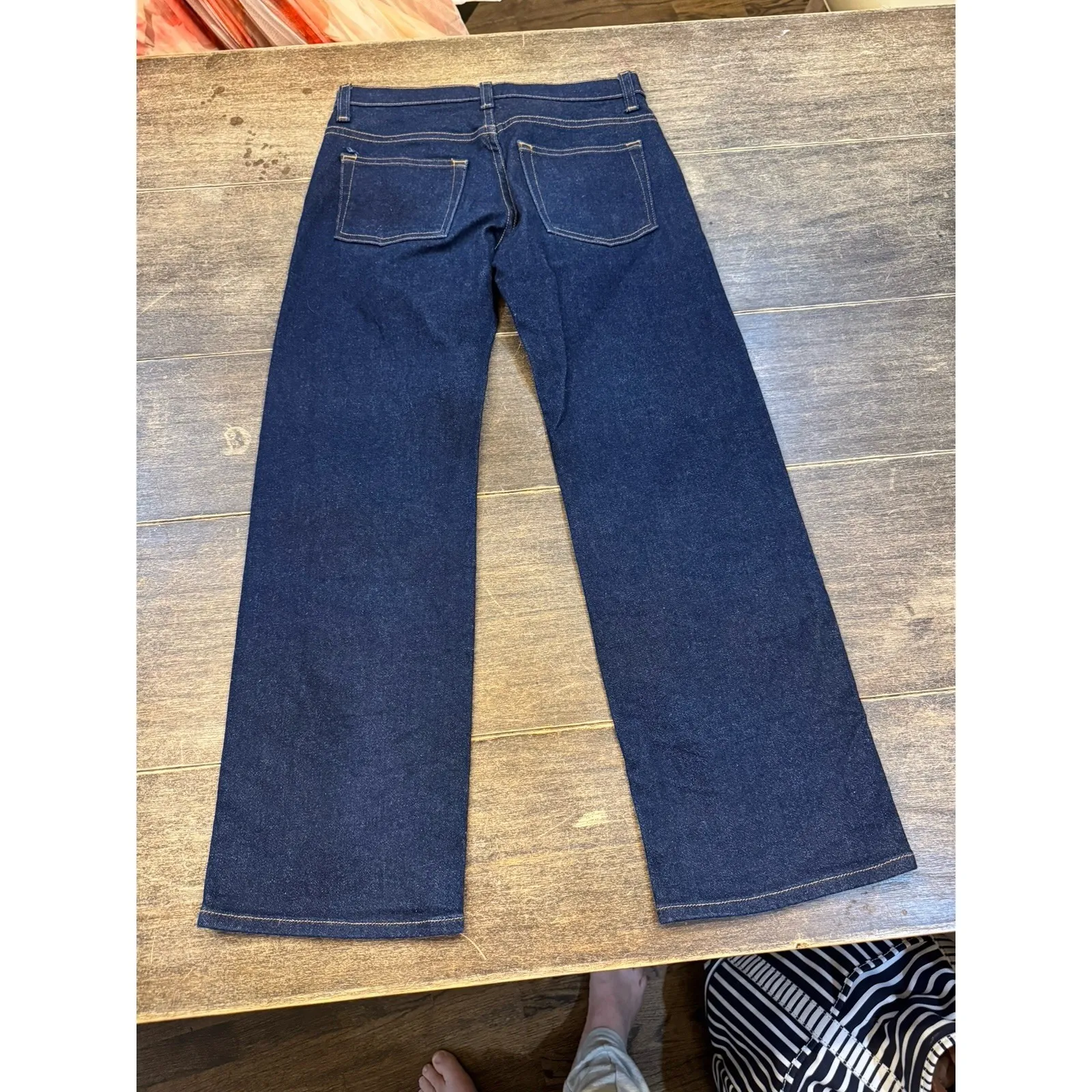 Khaite WENDELL CROPPED MID-RISE WIDE-LEG JEANS IN DARK DENIM Size 24 - Image 3