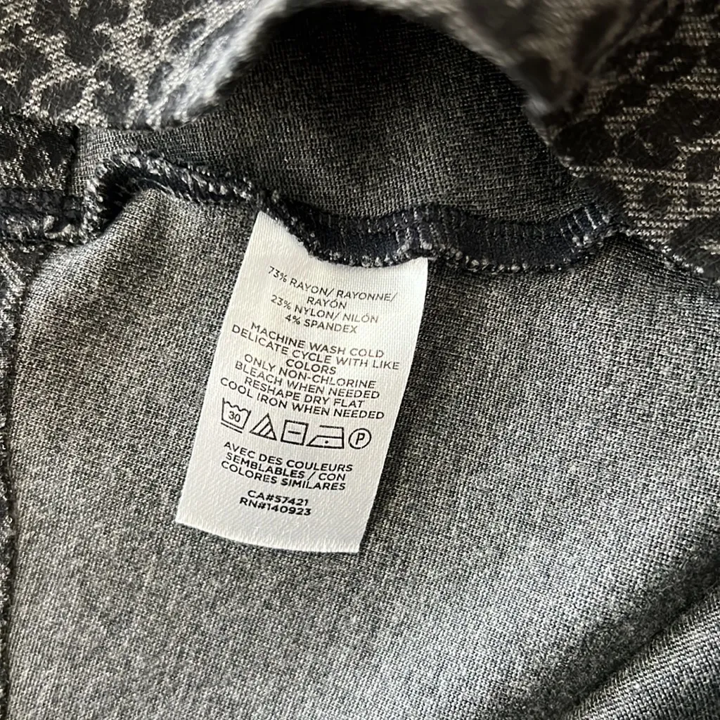 LOFT Mid-Rise Pull On Knit Ponte Velveteen Cheetah Pant, S - Image 8