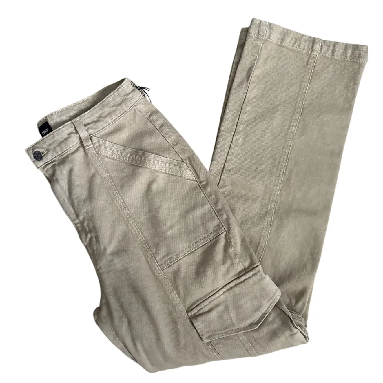Edwin Cora Cargo Regenerative Cotton Pants Monochromatic Size 30 Tan - Image 11