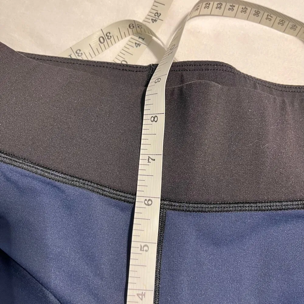 Michi black and blue Colorblock full length high waist leggings women’s small - Image 10