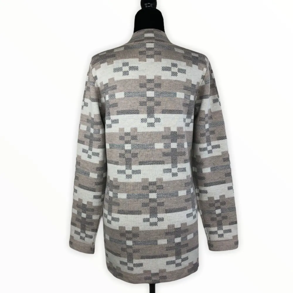 Pendleton Snow Cloud Grey Southwestern Button Cardigan Long Sleeve size Small - Image 11