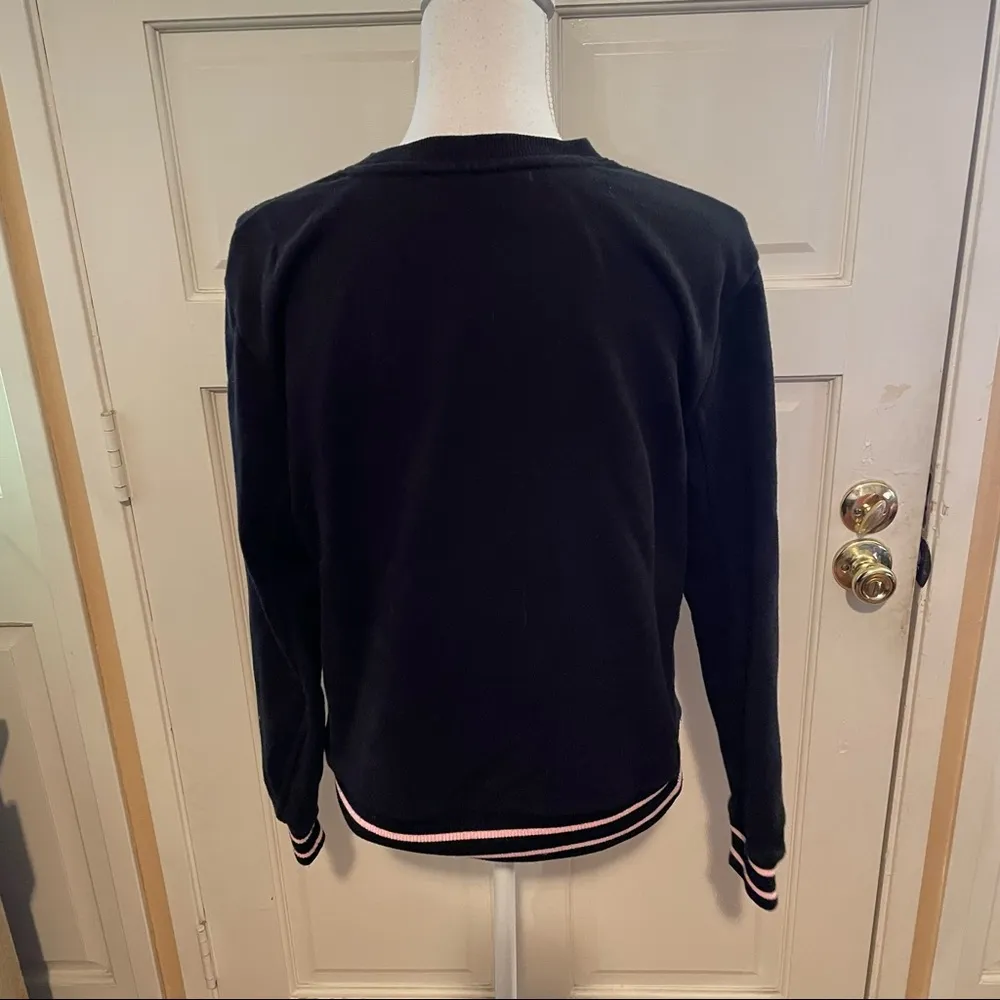 Fila Women’s Black Sweatshirt With Logo on Front - Image 4