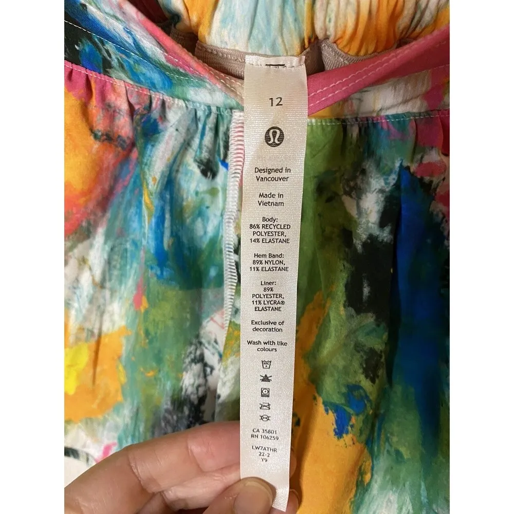 NWT Lululemon Hotty Hot LR Lined Shorts 2.5" No Limits White Multi White Sz 12 - Image 6