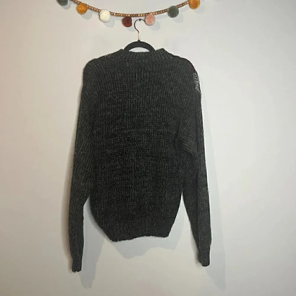 Vintage chunky mixed media tiger sweater Size L - Image 4