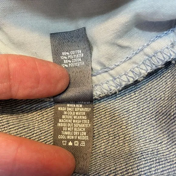 Aerie Denim Shorts S Blue Jean Belted Cut Off Fray Hem Distressed New‎ - Image 10