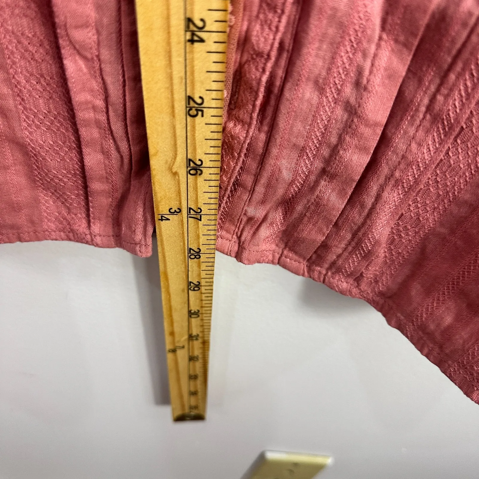 Architect Woman Blouse 3X Pink Cotton‎ Lace Sheer Yoke Boho Feminine Cottagecore - Image 4